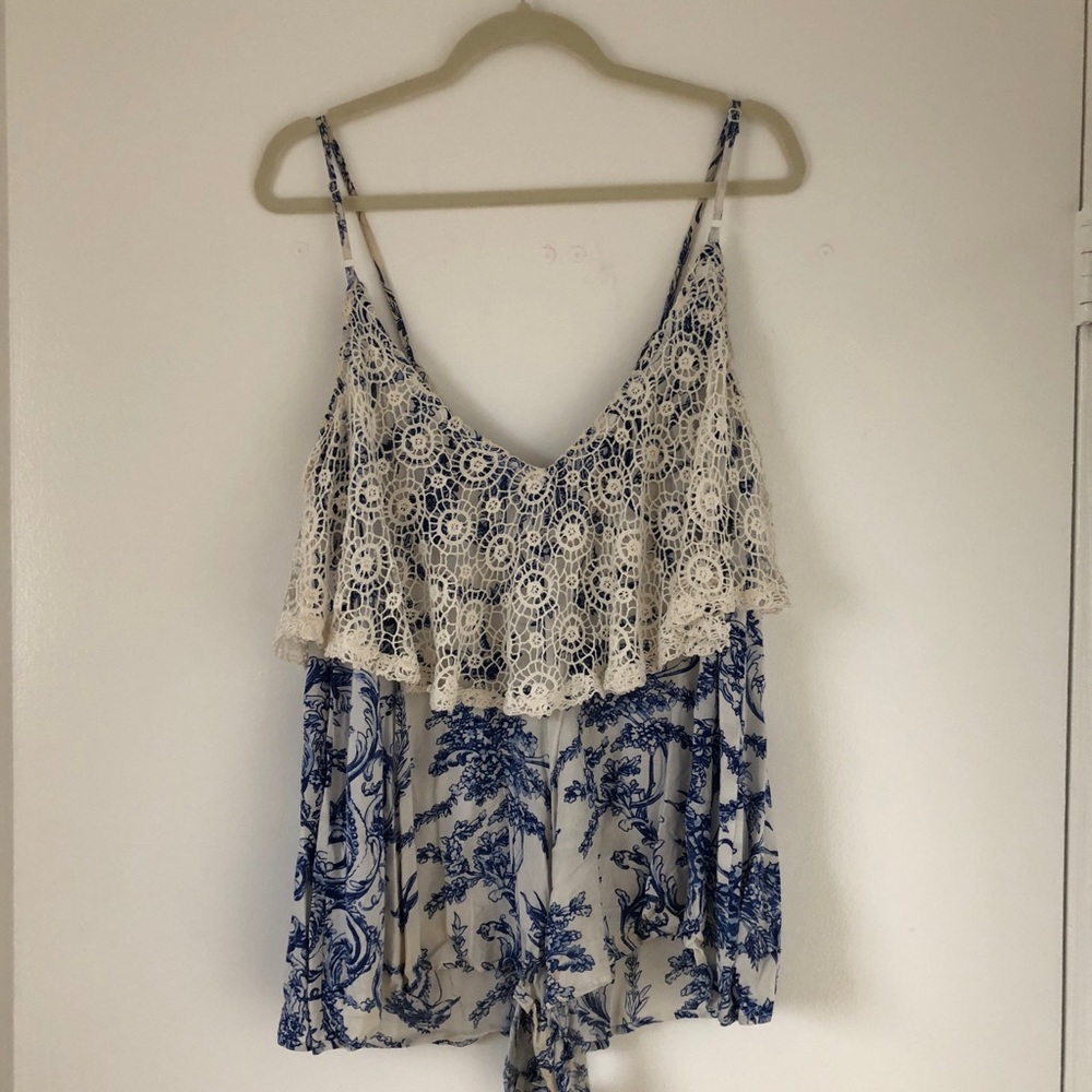 LF Stores Crotchet overlay romper size S-M